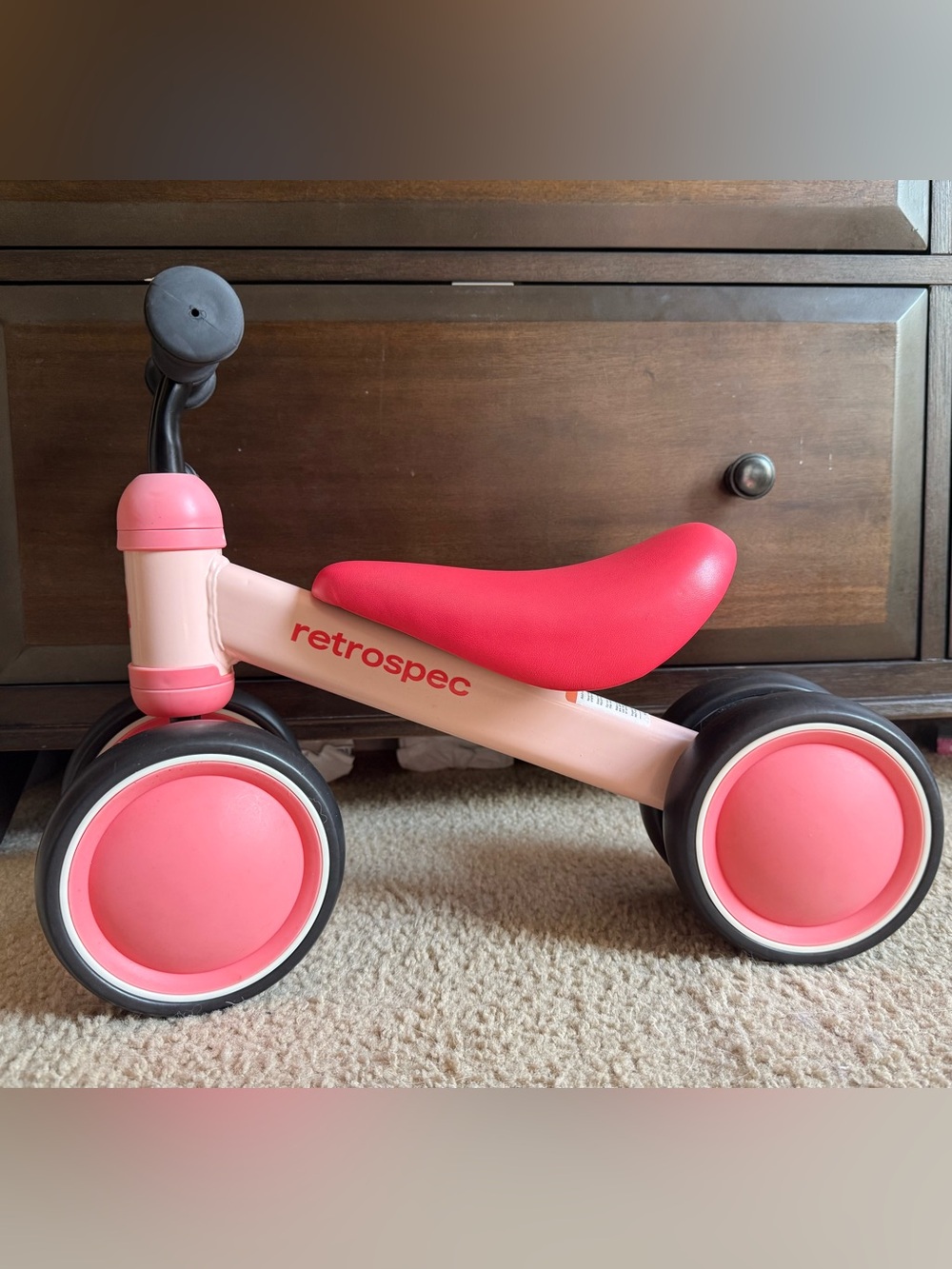 Retrospec Pink Toddler Ride-On Balance Bike